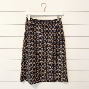 LUX. | Y2K/ 90s Style Gold Chain Link Print Slip Skirt Size Medium